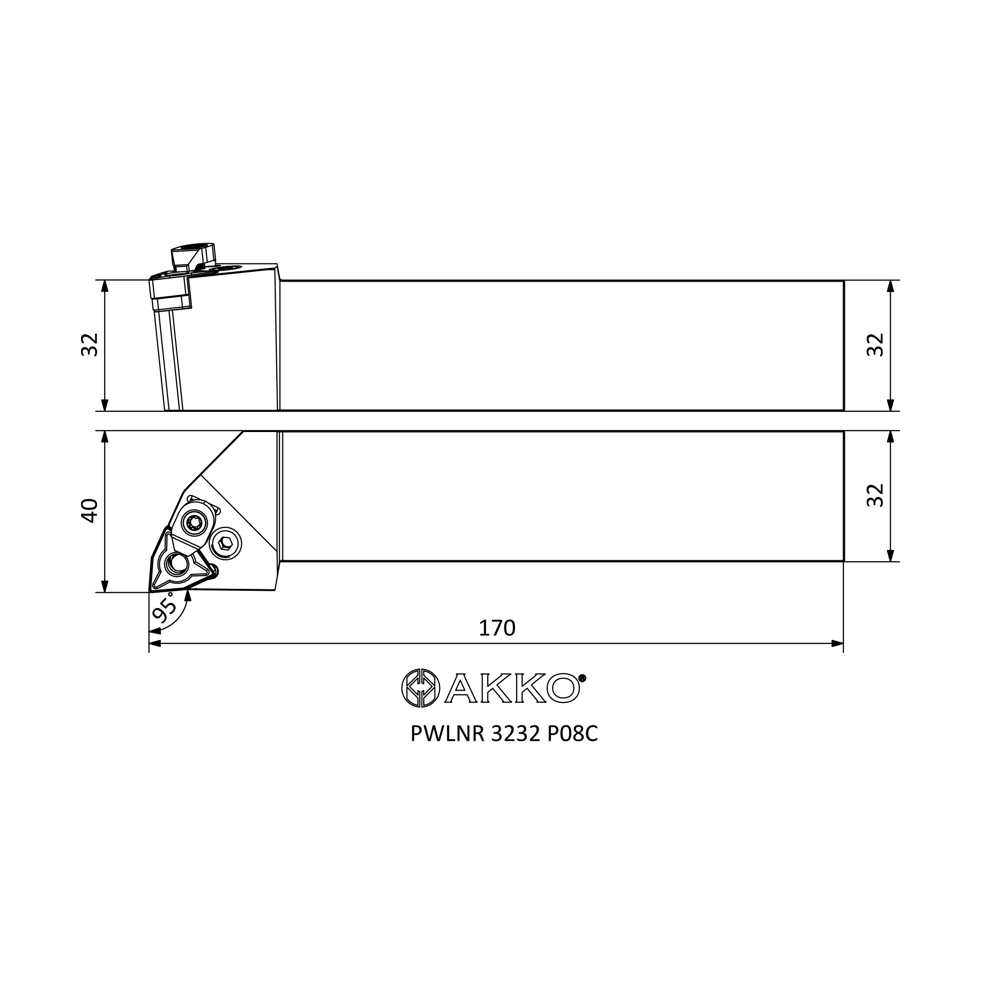 Pwlnr P C P System External Turning Toolholders Akko Metal