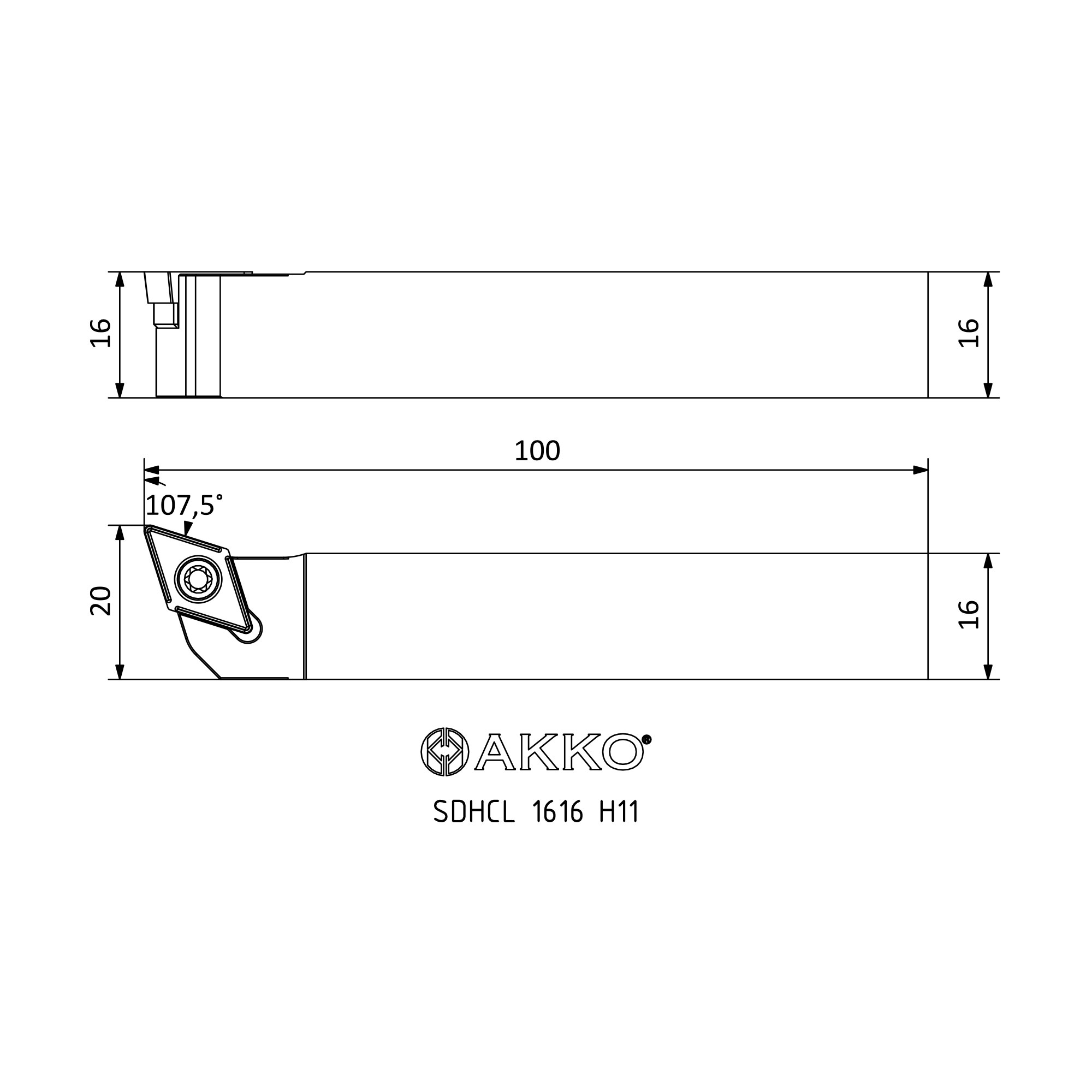 Sdhcl H S System External Turning Toolholders Akko Metal