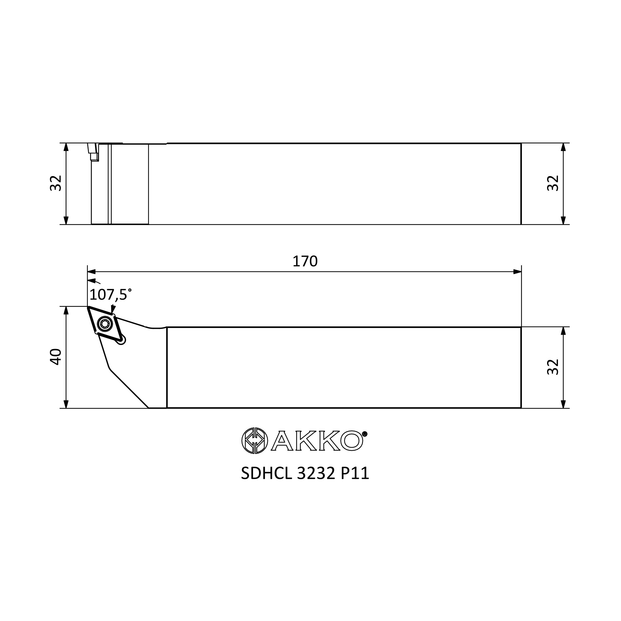 Sdhcl P S System External Turning Toolholders Akko Metal