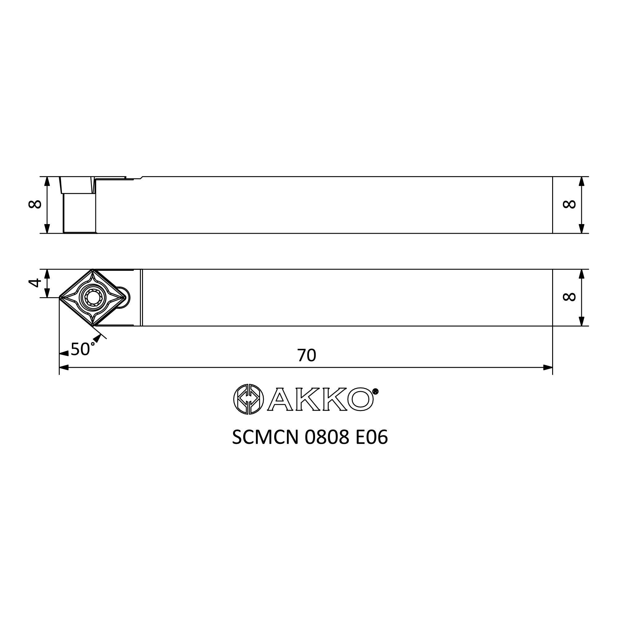 SCMCN 0808 E06 - S-SYSTEM EXTERNAL TURNING TOOLHOLDERS - AKKO METAL ...