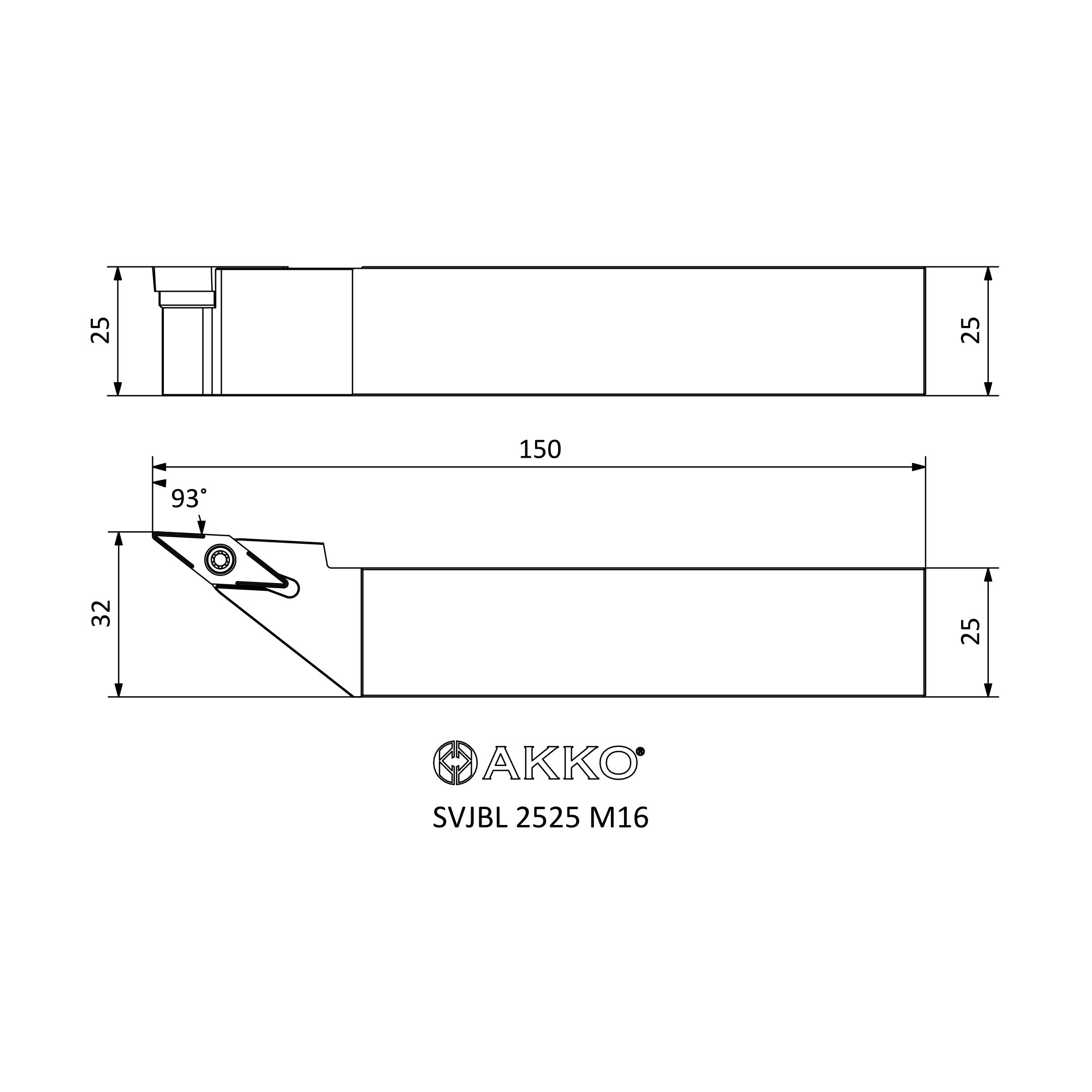 SVJBL 2525 M16 - S-SYSTEM EXTERNAL TURNING TOOLHOLDERS - AKKO METAL ...